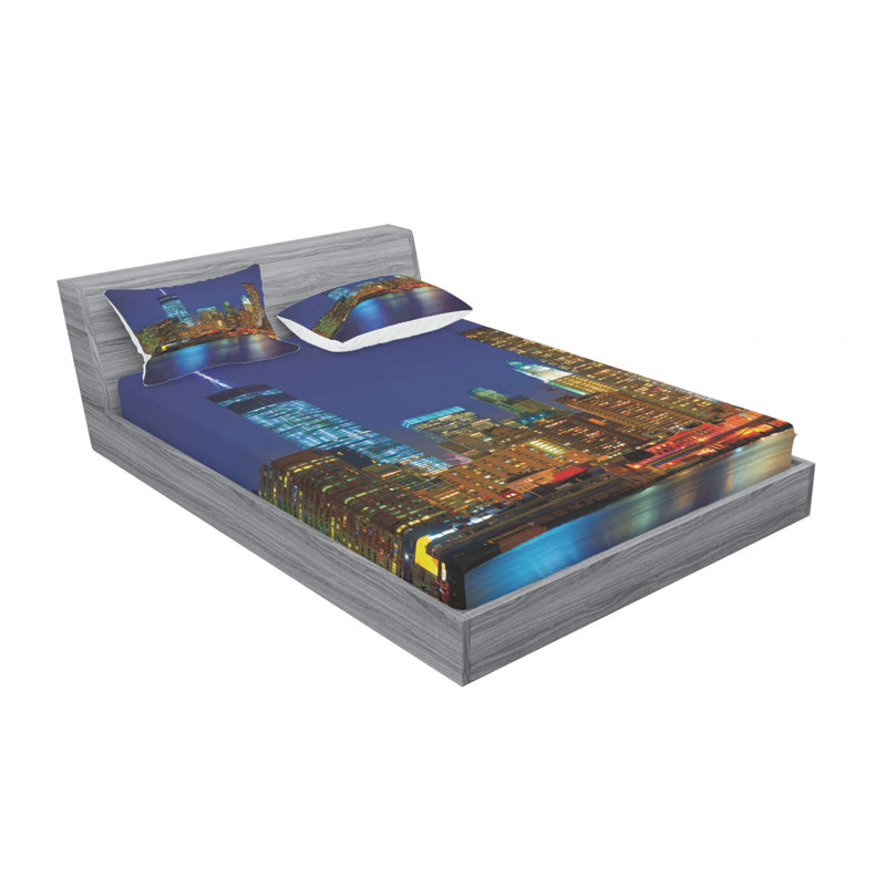 Microfiber Sheet Set, Queen Sheet Set with Fitted Sheet