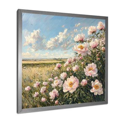Pivoines à la ferme Edge IV - Pivoines, art mural de salon