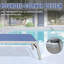 Chaise longue de patio pour 3 personnes: chaises de piscine en aluminium bleu marine avec table d'appoint. Extérieur réglable pour la plage, la cour, le balcon. Construction, table respirante en bleu marine. Rouille - Structure confortable