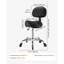 Tabouret de selle avec support pour le dos, capacité de poids de 500 lb, hauteur réglable, roulettes silencieuses, siège en cuir PU ergonomique, chaise roulante pivotante à 360 ° pour tabouret de salon, spa, bar, médical, noir