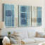 Bleu bleu horizon I - Toile tendue avec châssis sur mesure - 3 pièces-117255048-117255049