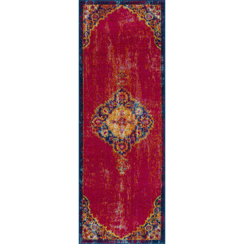 Tapis oriental rouge Rummond Istanbul, Tapis de couloir 2 pi 7 po x 7 pi 3 po