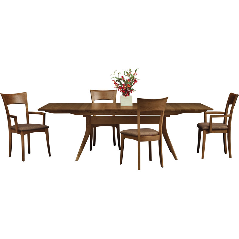 Catalina Trestle Extensions Table, 30" H x 66" L x 46" W, Walnut