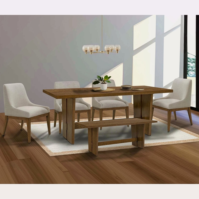Chaise de salle à manger rembourrée (ensemble de 2)