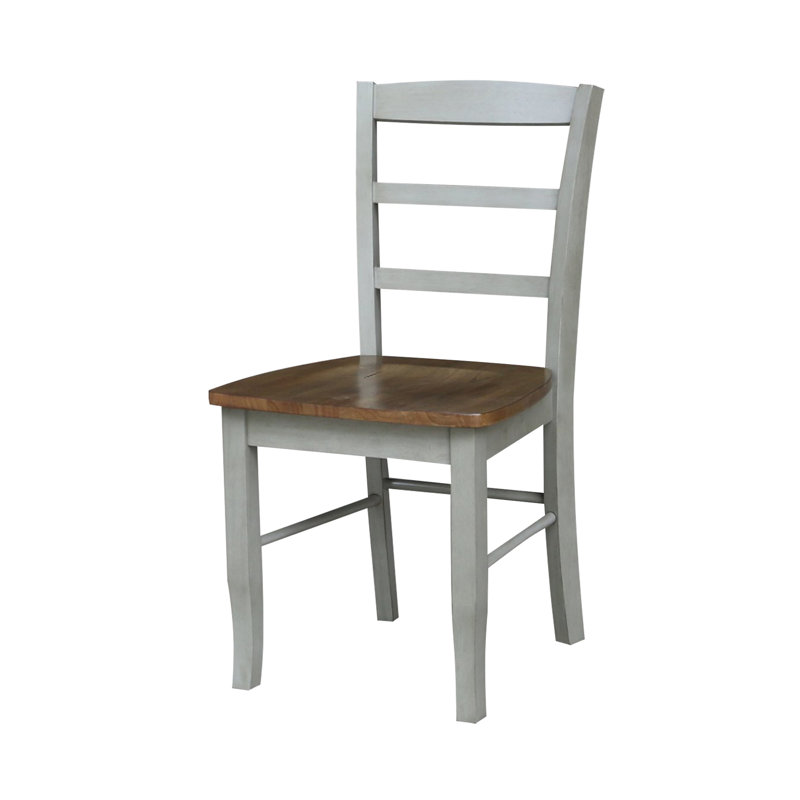 Dajanai 2 - Person Solid Wood Top Pedestal Dining Set, Hickory/Stone