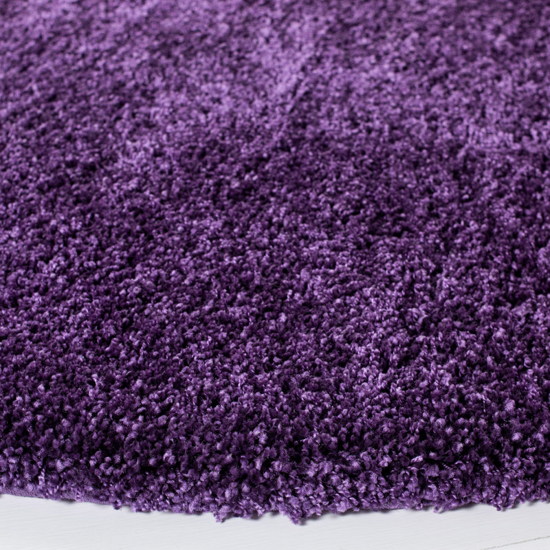 Tapis performance à poil long de couleur unie Bertle Milan, Carré 8 pi