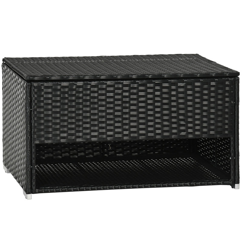 Boîte de rangement pour l'extérieur Outsunny, Noir