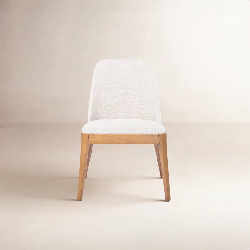 Verdi Dining Chair, White/Brown
