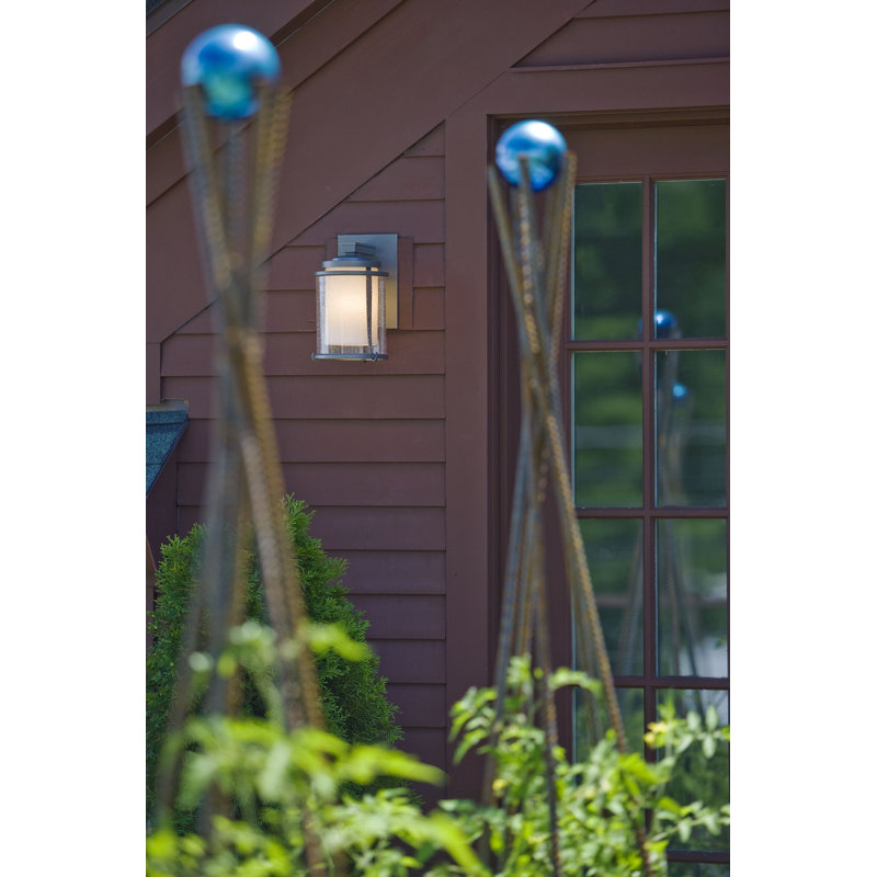 Meridian Outdoor Armed Sconce, Natural Iron, 10.3" H x 6.3" W x 7.2" D