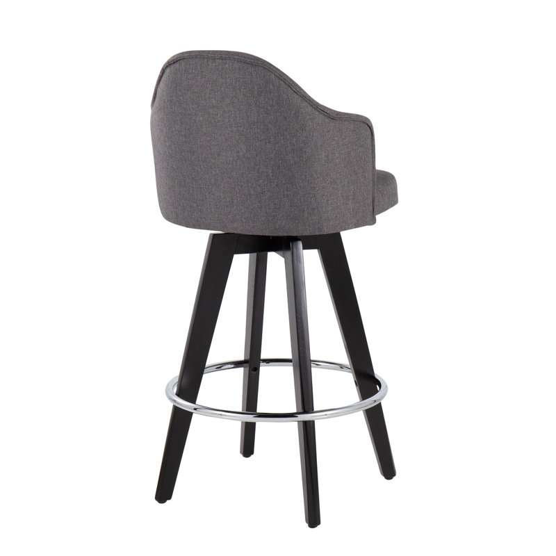 Tabouret de comptoir pivotant 26 po Tincea, Gris