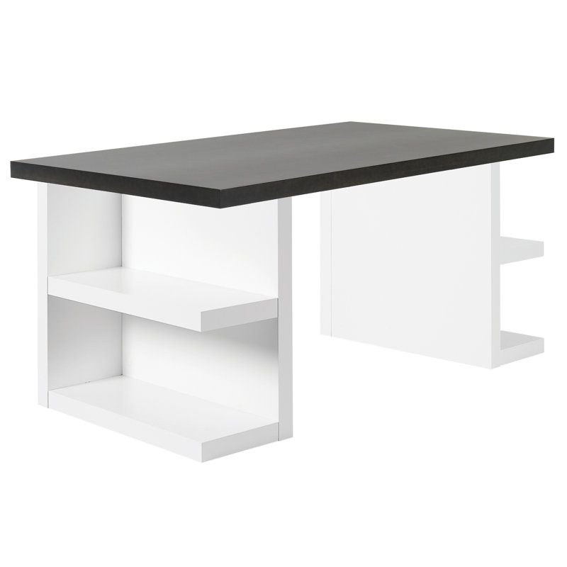 Bureau, H 30 po x l 63 po x P 35 po, Noyer / Blanc