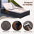 Outdoor Patio Daybed PE Wicker Double Chaise Lounge with Adjustable Backrests-1882534909