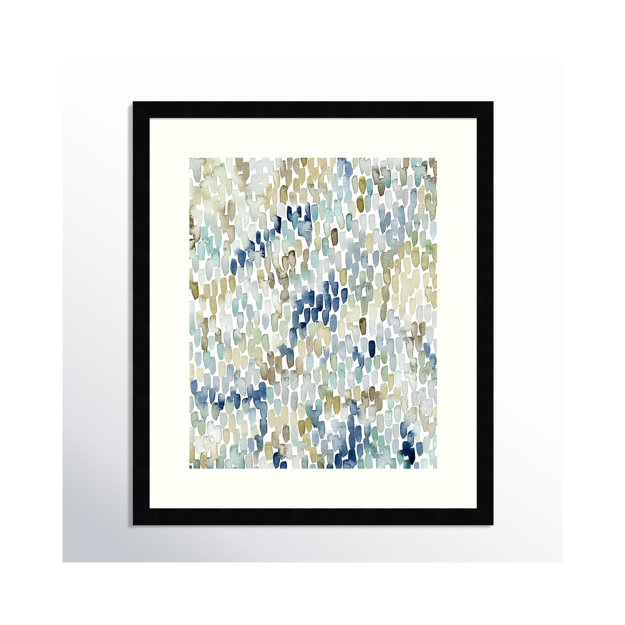 River Wavelets I by Grace Popp, Black Framed Paper, 20" H x 17" W