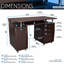 Bureau d'ordinateur complet avec rangement, chocolat-1546067091