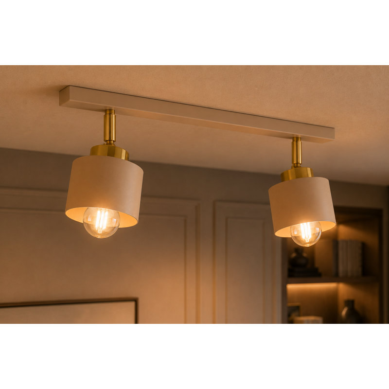Steel Spotlight, Beige/Gold