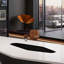 Table de conférence hexagonale blanche en bois massif et acier au carbone-653067018