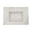 Plateau de meuble-lavabo simple encastré en pierre d'ingénierie 31 po x 22 po LustreLine Monte Aurora-76106805