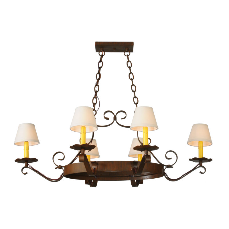Wagon Wheel 6 - Light Chandelier