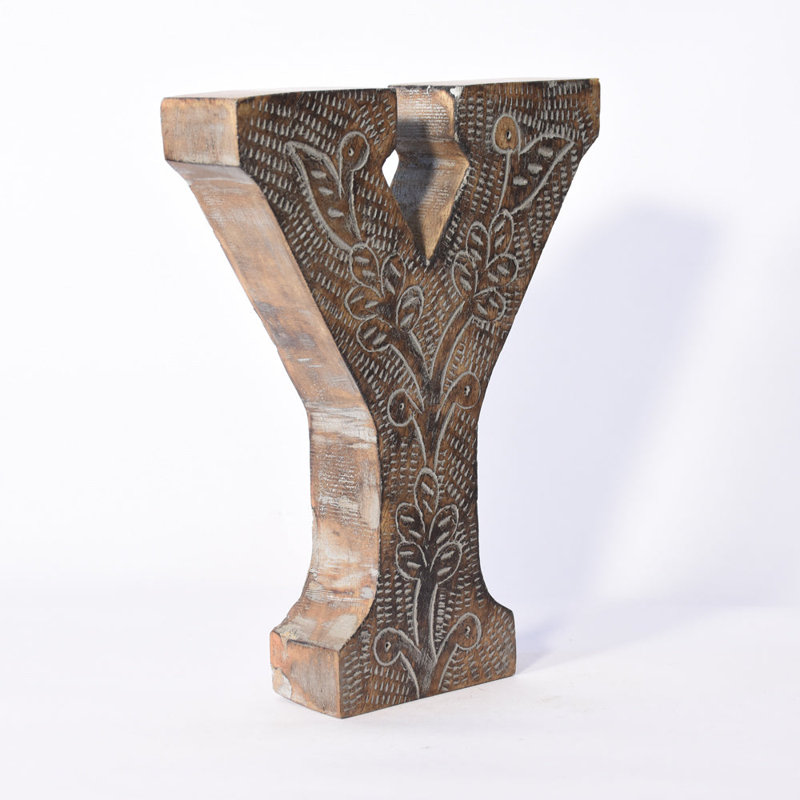 Haddam Text & Numbers Letter Block, Y, Gray