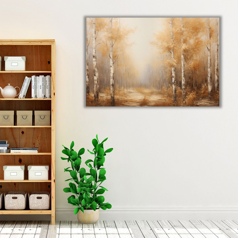 Reproduction d'art rustique aux bords rustiques de la nature, Toile tendue, H 12 po x l 18 po x P 1,25 po