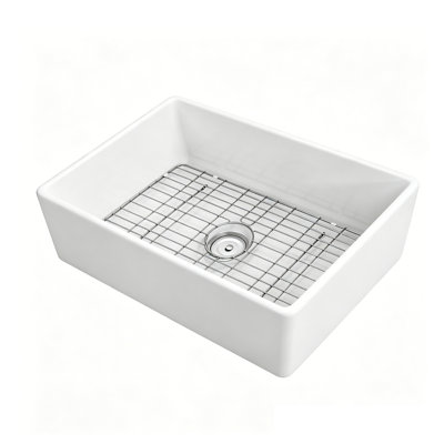 Évier de cuisine rectangulaire en argile réfractaire simple 33 po KARAMAG