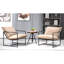 Fauteuil d'appoint élégant en velours moderne, fauteuil inclinable contemporain à structure en métal avec coussin de siège profond pour bureau à domicile-1144642340