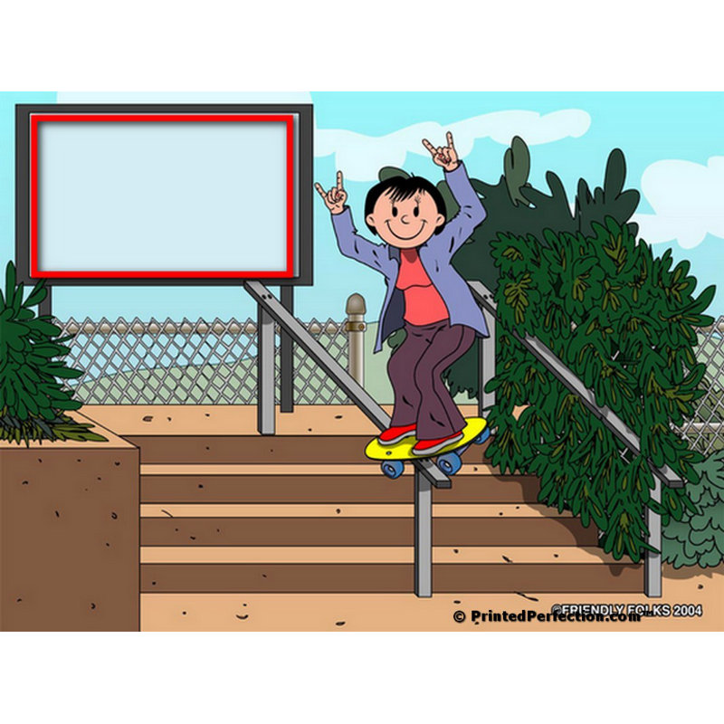 Skateboarder personnalisé - Porte-clés féminin