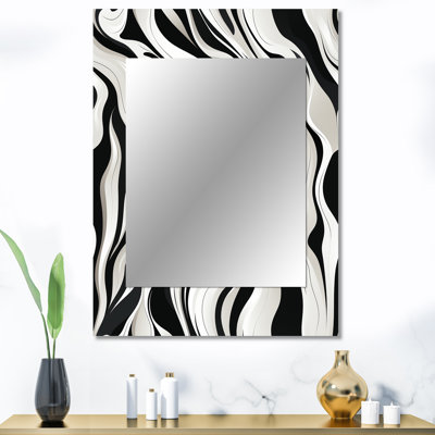 Middleburgh Minimalist Sophistication - grand miroir abstrait, décoration murale abstraite, impression sur métal