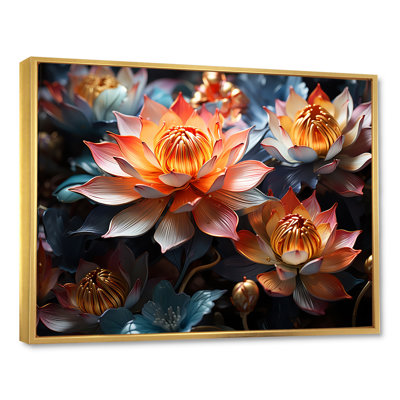 " Elegance In Lotus Blooms I "