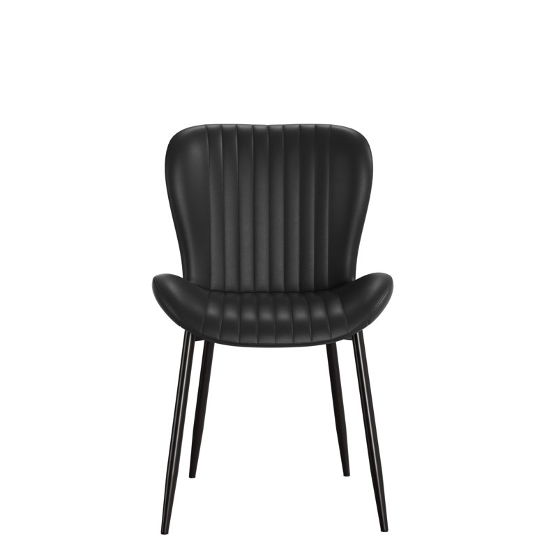 Chaise d'appoint rembourrée Modern (ensemble de 2), 2, Noir