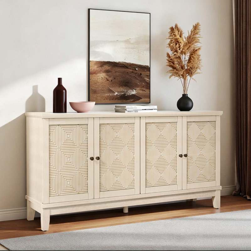 63" Wide Sideboard with Solid Wood Legs