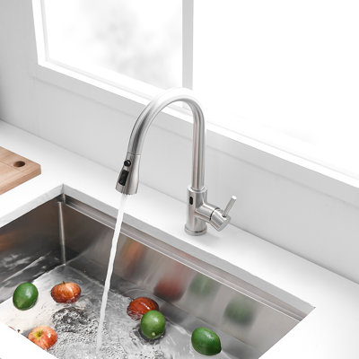 Hands-free Smart Activation Stainless Steel Faucet, Elegant Brushed Nickel Finish For Modern Kitchens
