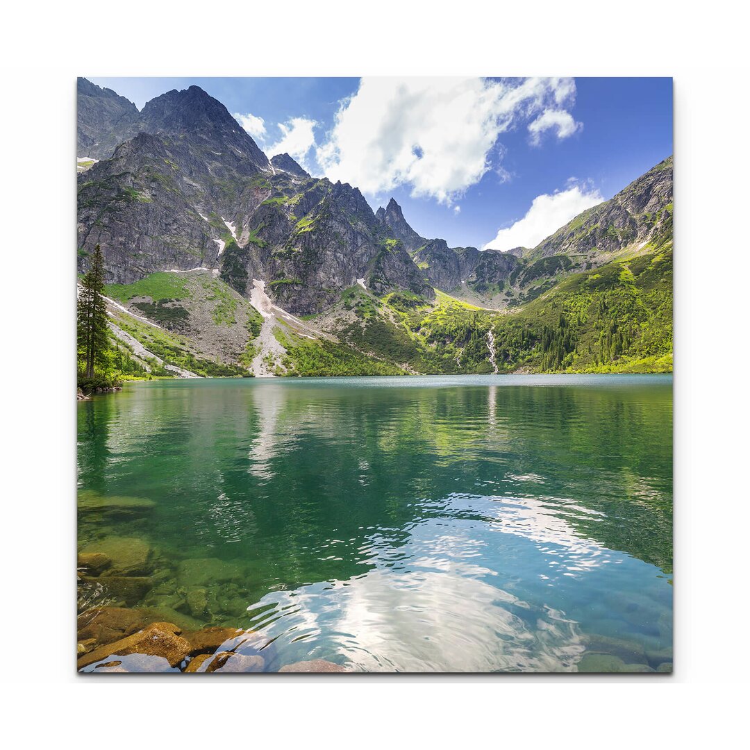 Leinwandbild Tatra-Gebirge mit Spiegelung im Bergsee