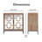 ommy Hilfiger Hayworth Accent Storage Cabinet with Mirrored Doors, Contemporary Weathered Wood Console Table, Wood Overlay, Gray
