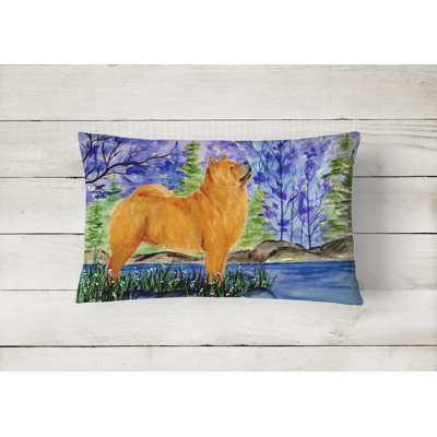 Chow Chow Outdoor Reversible Throw Pillow