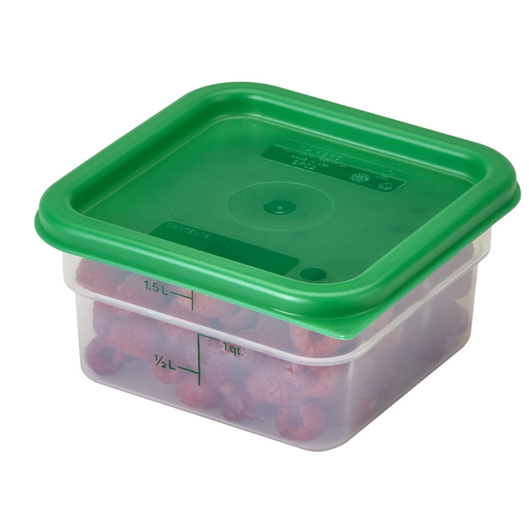 Cambro 1 Qt. Translucent Round Polypropylene Food Storage Container and Lid  - 3/Pack