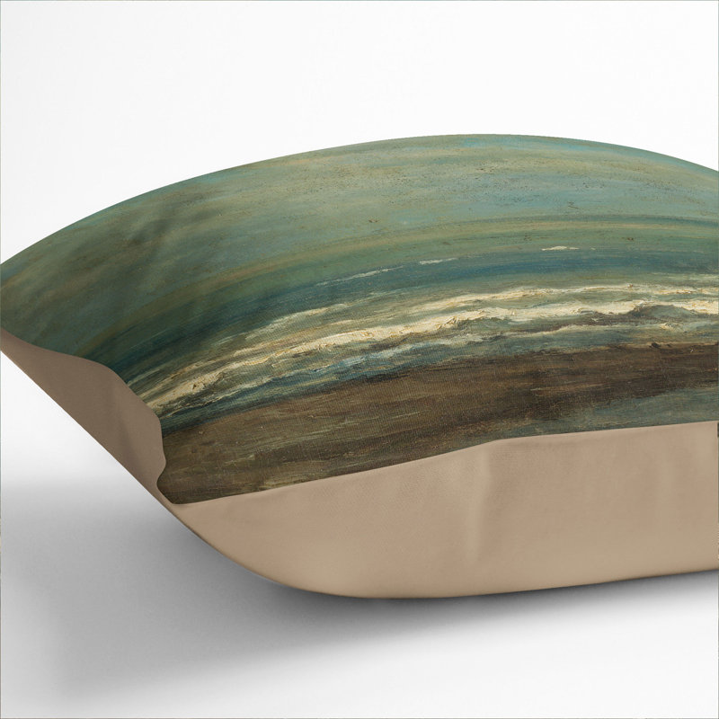 Seascape at Heijst Scatter Cushion with Filling, Stone, 40cm H x 40cm W x 15cm D