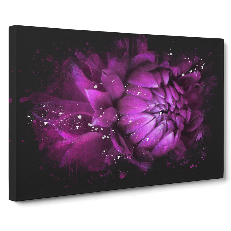 Purple Flower Vol.1 - Wrapped Canvas, 60cm H x 91cm W x 3cm D