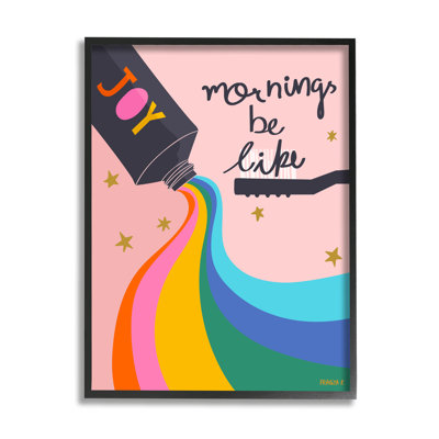 Az-258-Framed " Mornings Be Like Bathroom " by Pragya Kothari