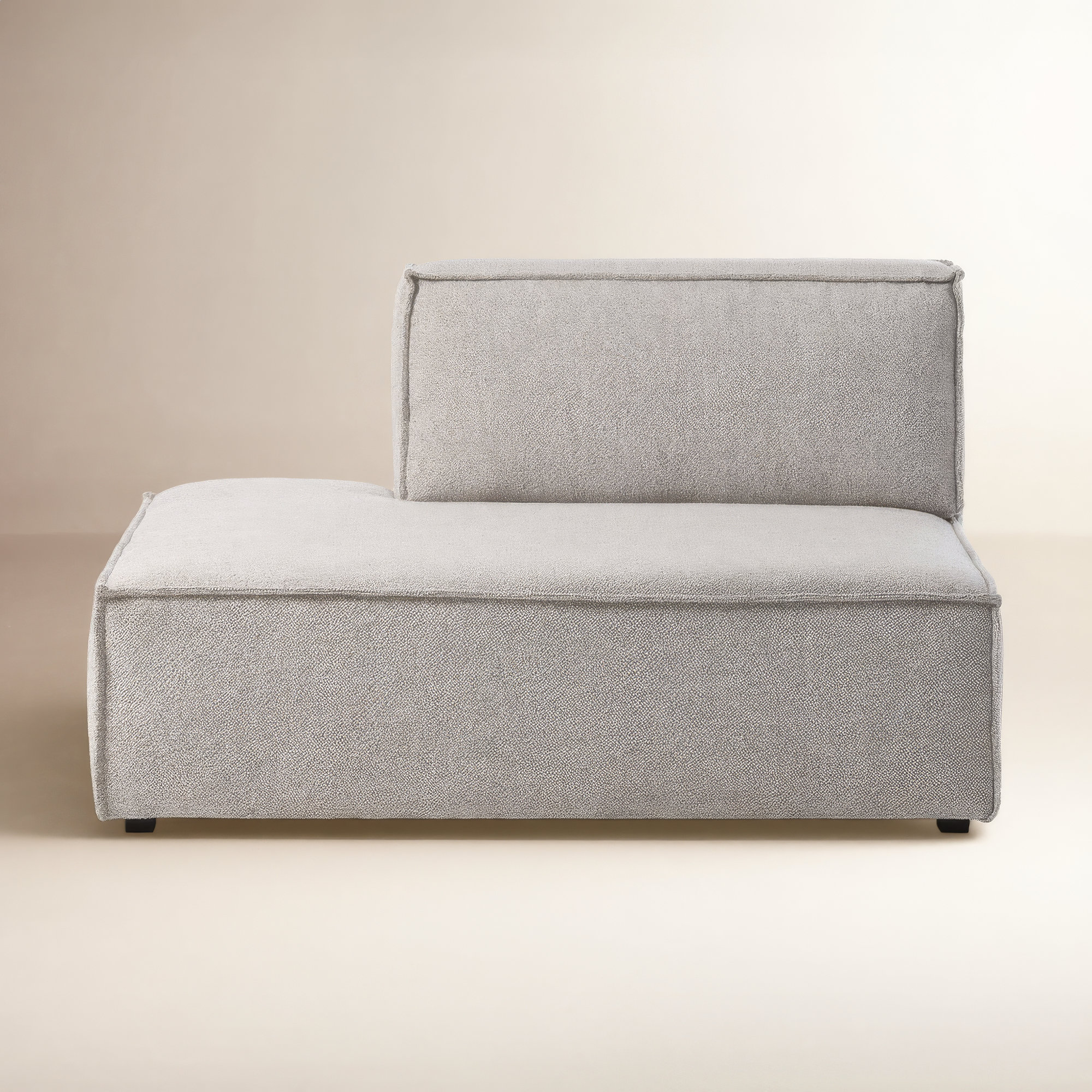 Shonnard Upholstered Chaise Lounge, Left Hand Facing, Taupe Performance Boucle
