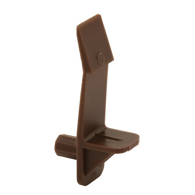 Prime-Line Self-Locking Shelf Support Peg with 3/4 in. Shelf, 1/4 in., Brown