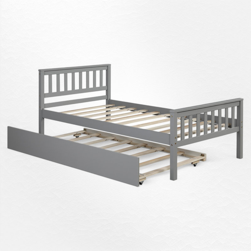 Boca Slat Bed, Gray