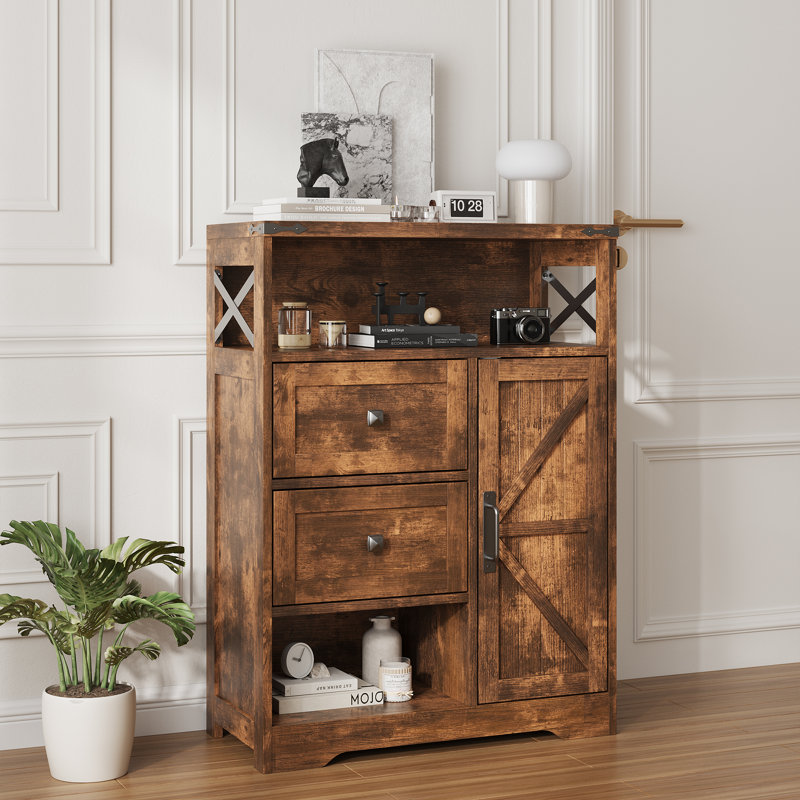 Armoire de rangement au sol pour salon, salle de bain, Brun