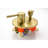 Brushed Gold Bathroom Shower Valve - Wall Mounted Faucet With High 10" Stainless Steel Rain Head And Handheld Shower, 2 Way Balance Kit System-121077202