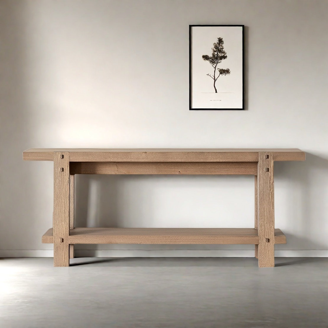Gracie Oaks Rural Retro Solid Wood Console Table | Wayfair