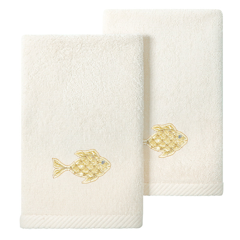 Ensemble de 2 serviettes de bain embellies 2 pièces Figi, Beige