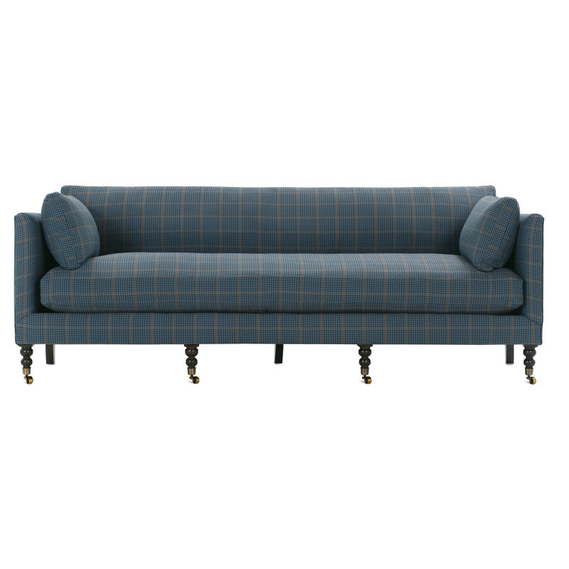 Coussin de banc pour canapé Madeline, Chocolat, Bleu