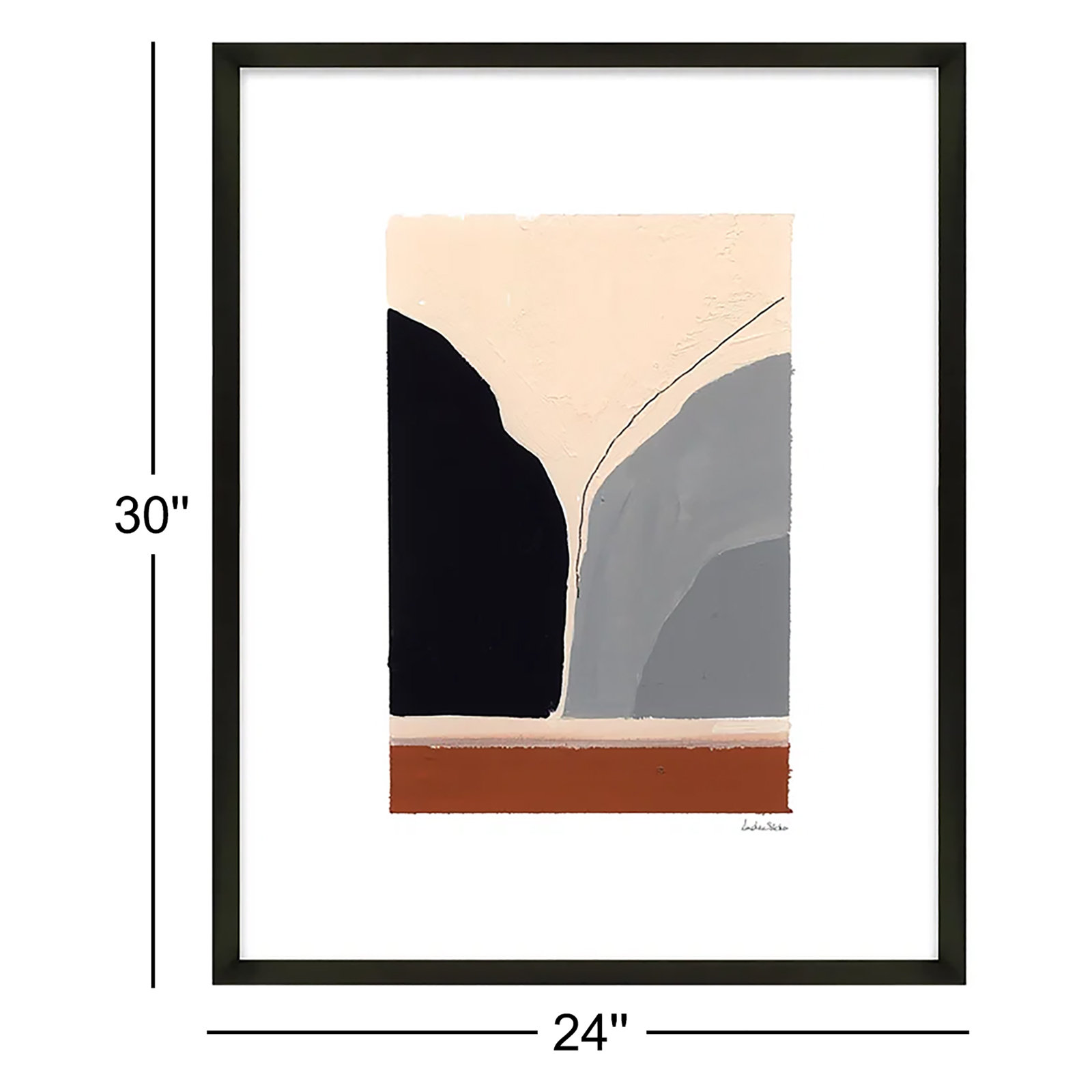 Transcendence. Set Of 3 by Andrea Stokes, Black Wood, 30" H x 24" W x 1.25" D
