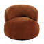 Fauteuil d'appoint rotatif moderne et luxueux avec coussin en mousse de chenille rouille rembourrée et rembourrée de mousse 1 pièce-886939904