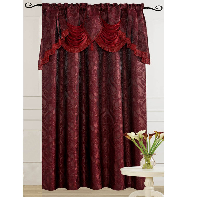 Room Darkening Curtain Single Panel, Burgundy